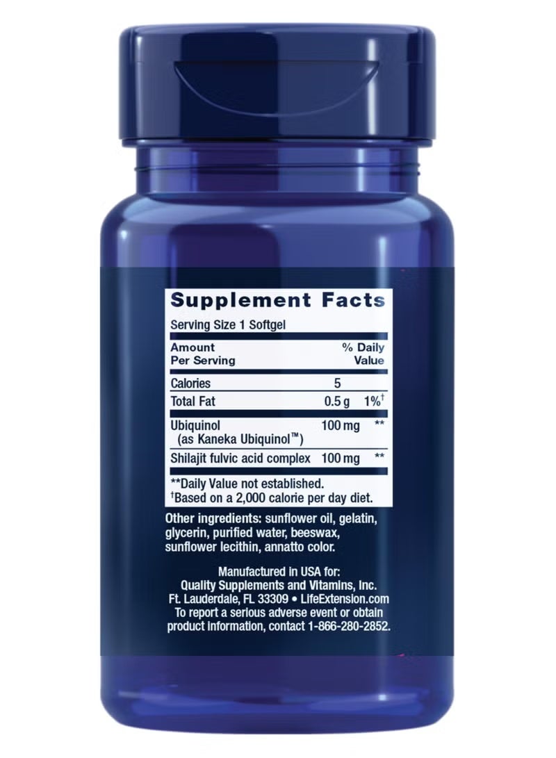 Life Extension Super Ubiquinol CoQ10 100 mg Softgels: Patented Kaneka™ Ubiquinol with PrimaVie® Shilajit Complex, 8x Enhanced Absorption, Powerful Cardiovascular & Cellular Energy Support, Featuring Mitochondrial Enhancement Technology, 60-Count - Image 4
